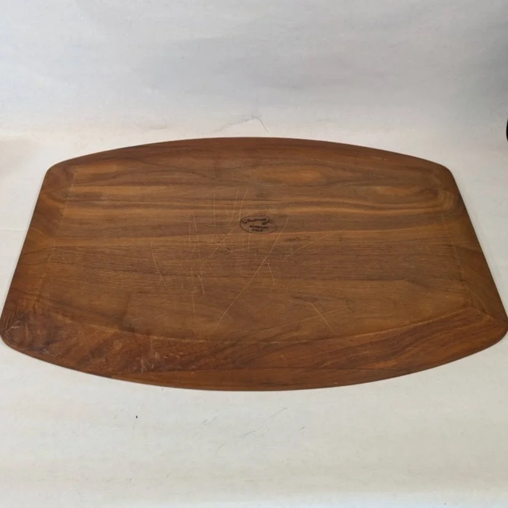 Vtg Gladmark Burbank Teak Wood Aluminum Steak Sizzler Platter Tray MCM Vintage
